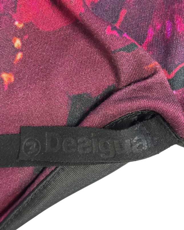 Desigual Multicolor Pixelated Print Side-Tie Dress
