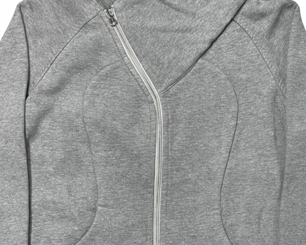 Lululemon Grey Asymmetrical Zip High-Neck Jacket