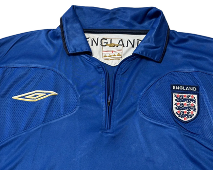 Umbro England Blue Quarter-Zip Training Jersey
