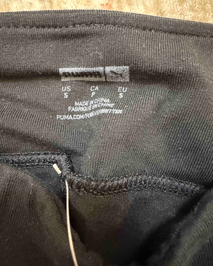 Puma Tight Fit Black With Gold Logo Leggings - XS | Waist: 25" | With Tags