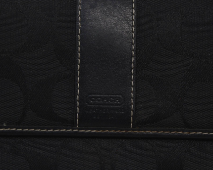 Coach Black Signature Jacquard Envelope Wallet