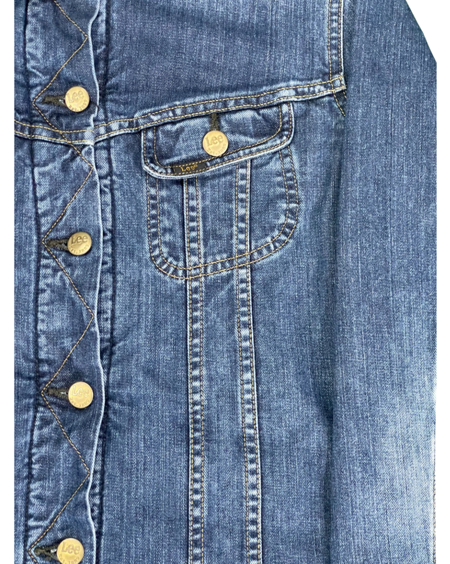 Lee Blue Denim Sherpa Collar Jacket