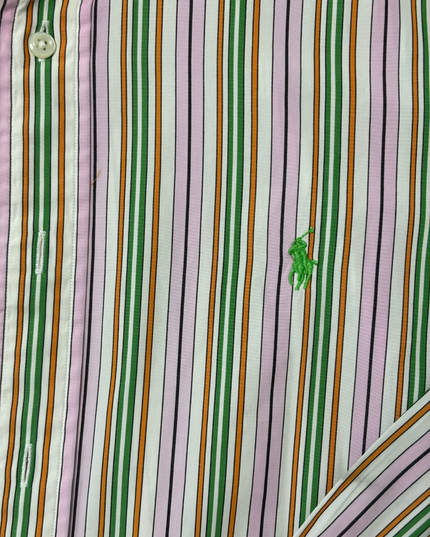 Ralph Lauren Custom Fit Multi-Color Striped Oxford Shirt