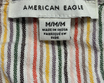 American Eagle Multicolor Striped Linen Blend Halter Top