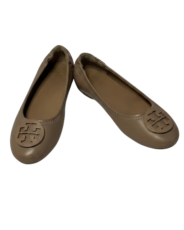 Tory Burch Tan Leather Ballet Flats W/Box