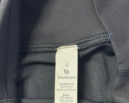 Lululemon Black High-Rise Athletic Biker Shorts