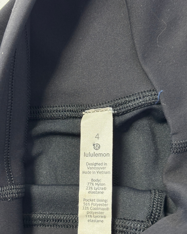 Lululemon Black High-Rise Athletic Biker Shorts
