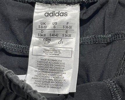 Adidas Black 3-Stripe Cuffed Joggers