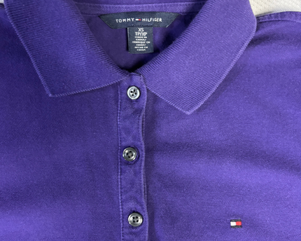 Tommy Hilfiger Women's Purple Classic Short Sleeve Polo Shirt