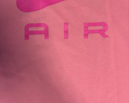 Nike Pink Air Swoosh Logo Graphic T-Shirt