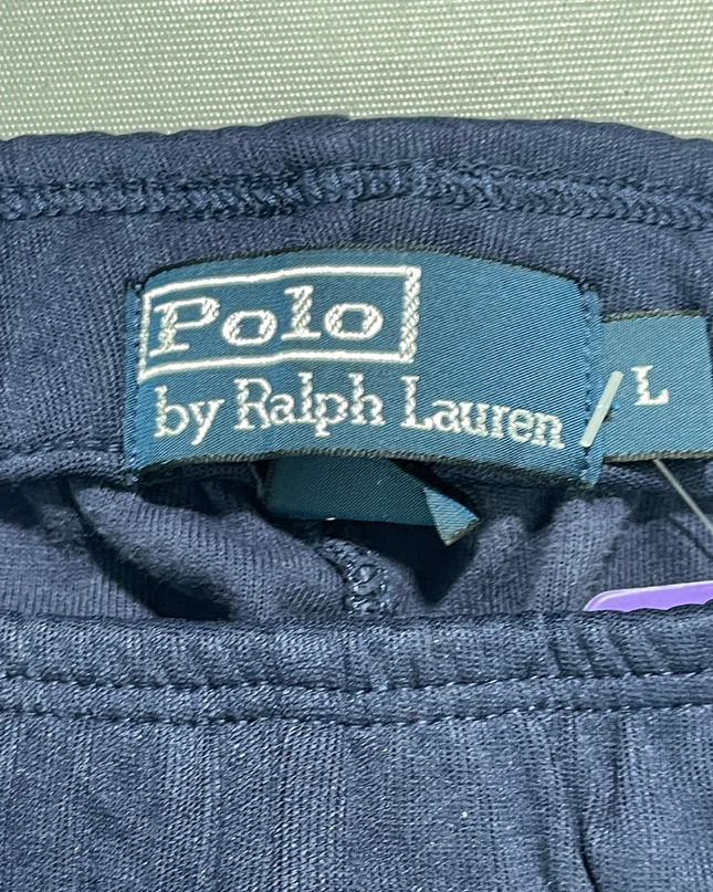 Polo Ralph Lauren Blue Track Pants with Side Stripes