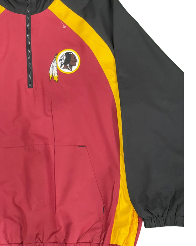 NFL Burgundy Washington Redskins Vintage Quarter-Zip Windbreaker