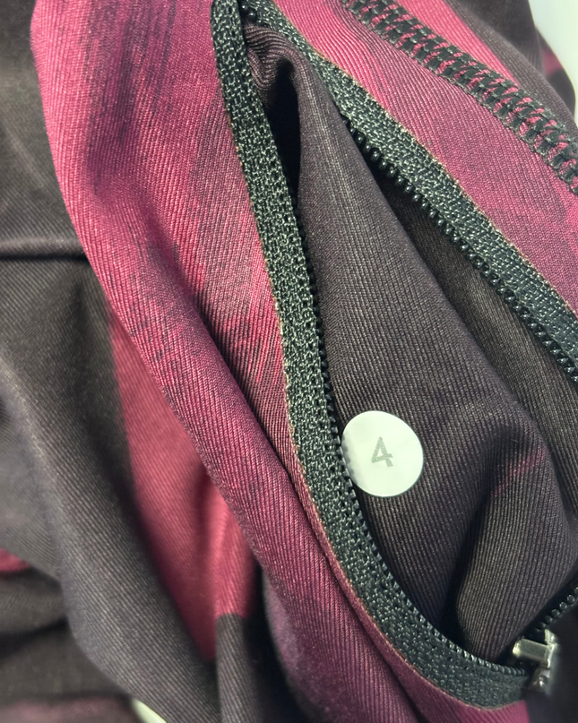 Lululemon Abstract Graphic Purple Cropped Athletic Leggings