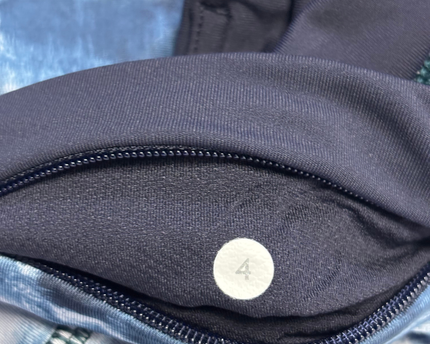 Lululemon Blue and White Tie-Dye Performance Leggings