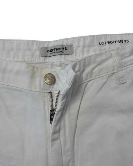 Carhartt WIP White Boyfriend Fit Work Pants - L | Waist: 32"