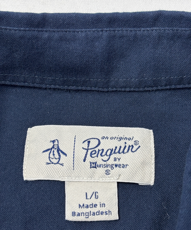 Original Penguin Navy Blue Long-Sleeve Button-Down Shirt