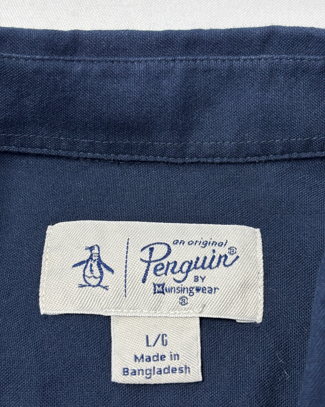 Original Penguin Navy Blue Long-Sleeve Button-Down Shirt