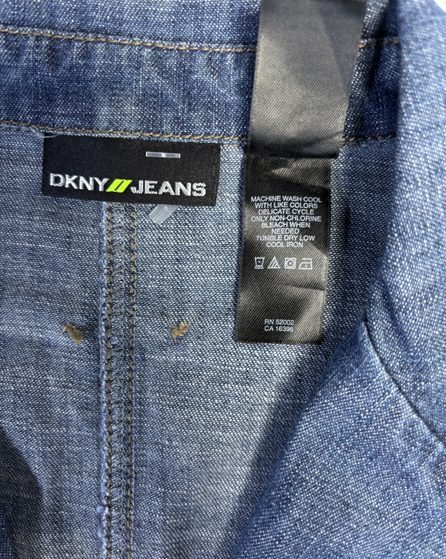 DKNY JEANS Blue Denim Blazer Jacket
