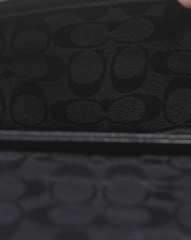 Coach Black Leather Turnlock Crossbody Bag