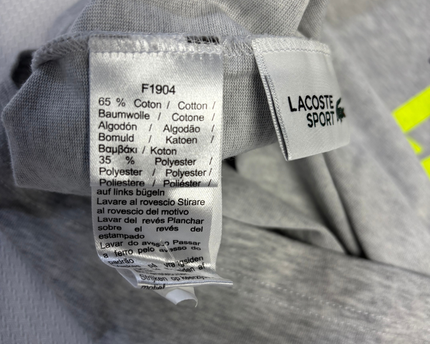 Lacoste Sport Grey Graphic Victory Tee