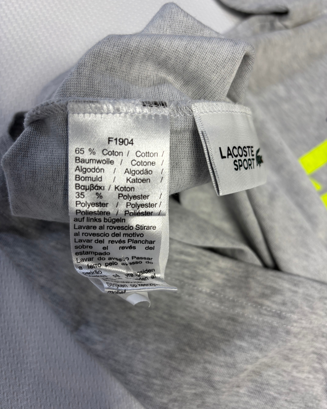 Lacoste Sport Grey Graphic Victory Tee
