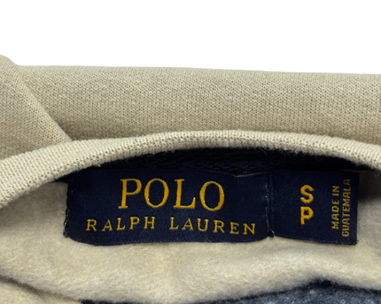 Reworked Polo Ralph Lauren Polo Bear Navy Blue/Beige Sweatshirt