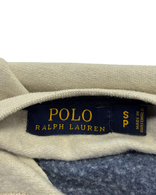 Reworked Polo Ralph Lauren Polo Bear Navy Blue/Beige Sweatshirt