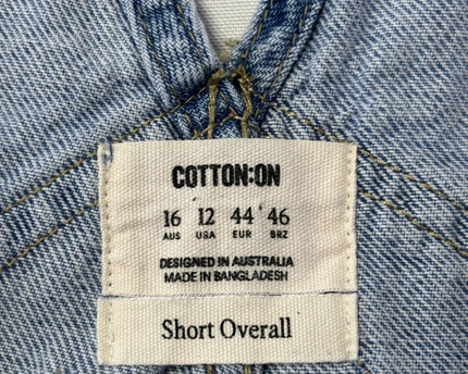 Cotton On Blue Denim Short Overalls Romper
