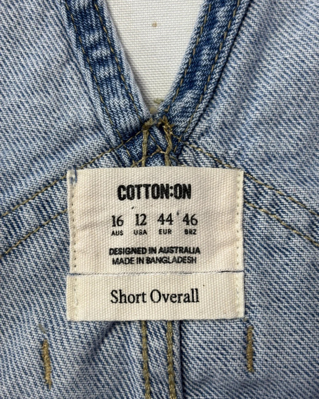Cotton On Blue Denim Short Overalls Romper