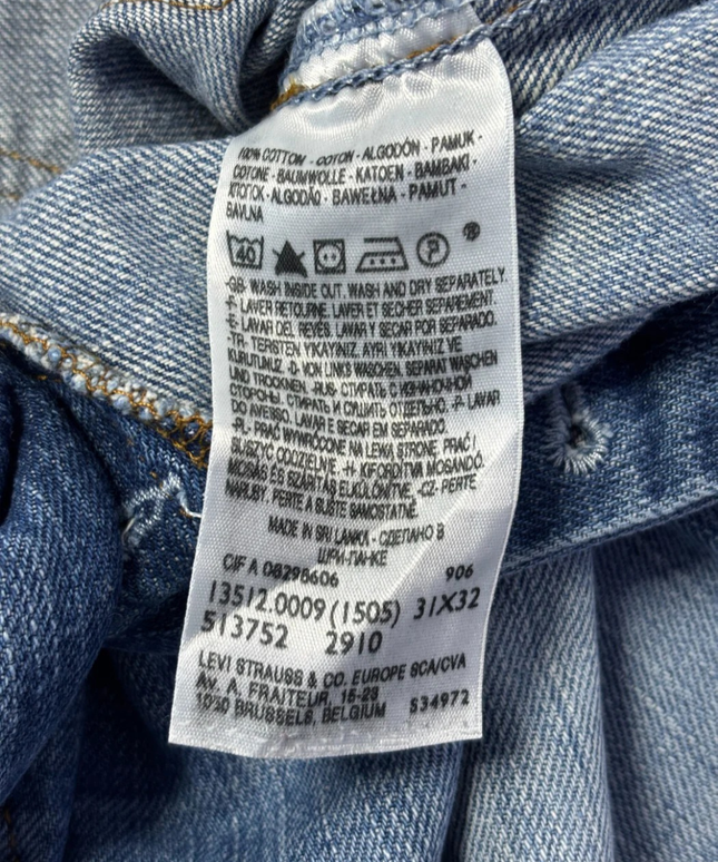 Levi's 512 Blue Slim Tapered Button Fly Jeans