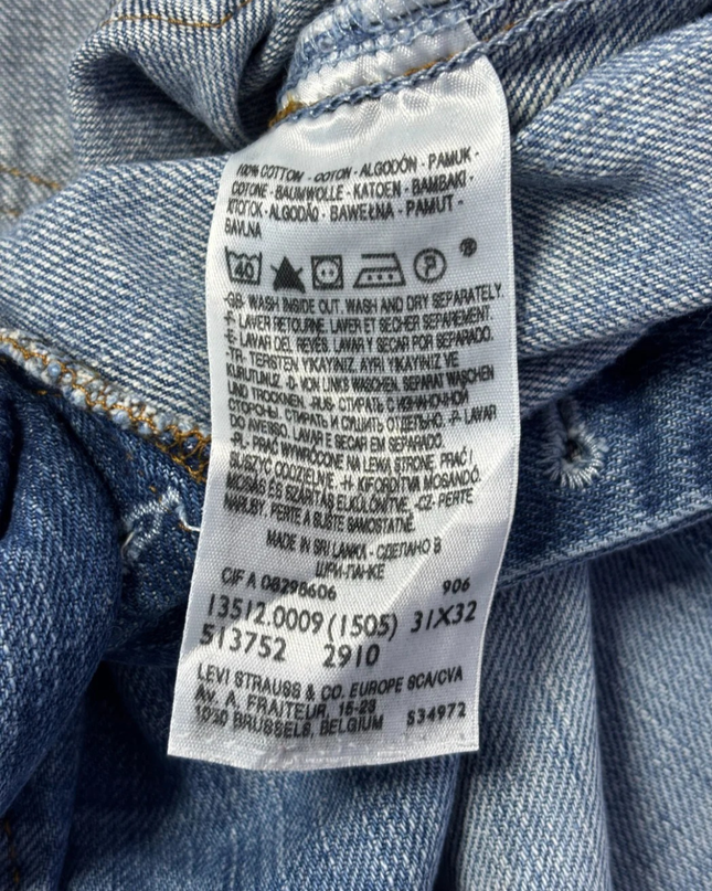 Levi's 512 Blue Slim Tapered Button Fly Jeans