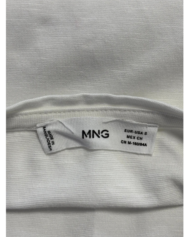 MNG White Sleeveless Tie-Front Top