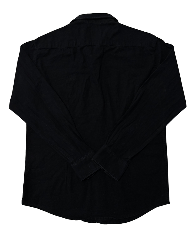 Burberry Black Long-Sleeve Button-Down Shirt