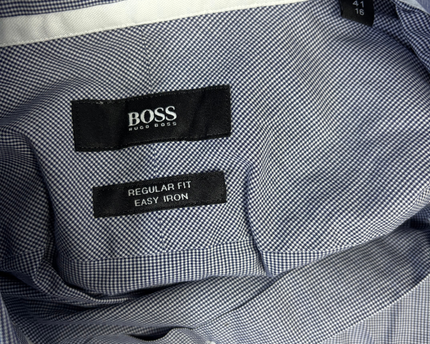 Boss Blue Regular Fit Easy Iron Men's Shirt
