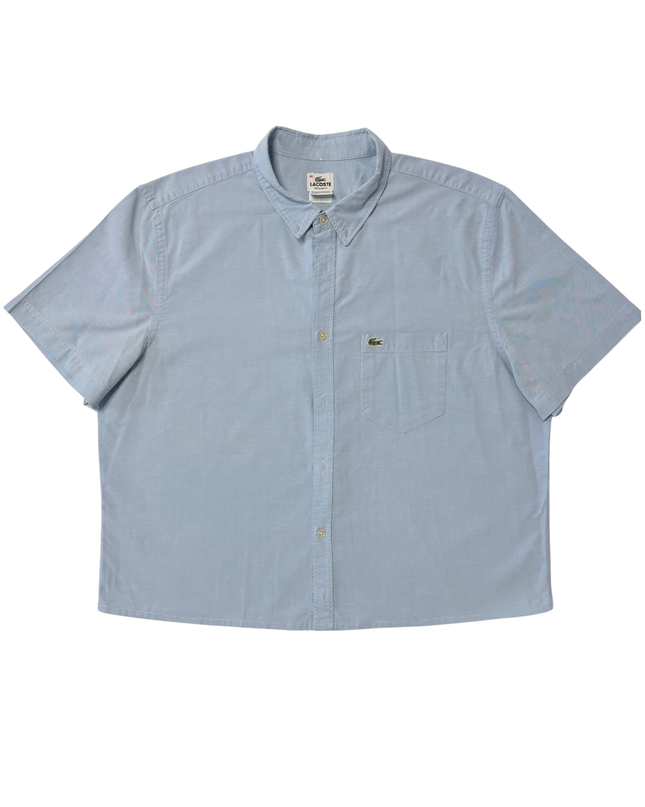 Lacoste Regular Fit Light Blue Short-Sleeve Oxford Shirt