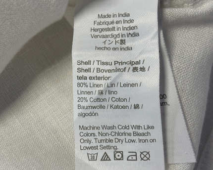 J.Crew Men's White Short Sleeve Linen Camp Collar Shirt
