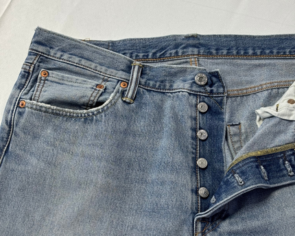 Levi's Blue 501 Original Fit Straight Leg Jeans