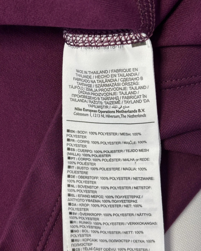 Nike Purple Half-Zip Dri-FIT Running Sports Upper