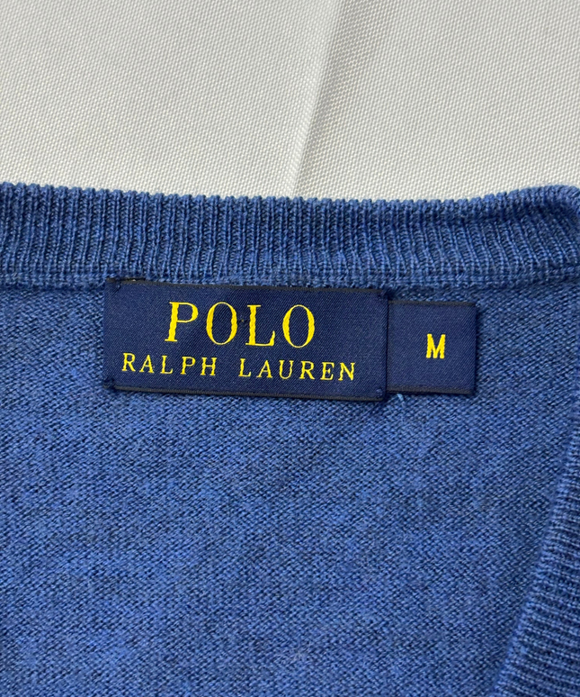 Polo Ralph Lauren Blue V-Neck Knit Sweater