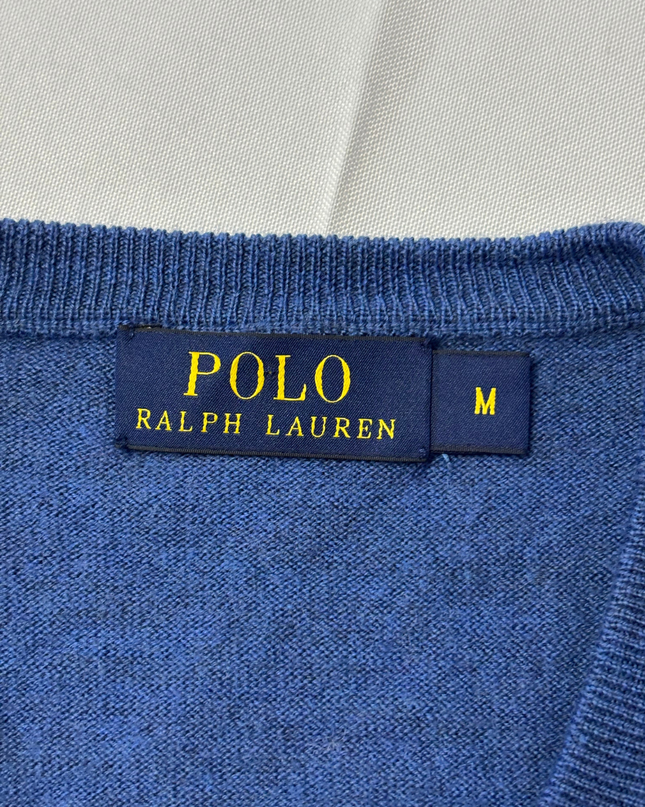 Polo Ralph Lauren Blue V-Neck Knit Sweater