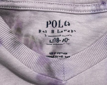 Polo Ralph Lauren Purple Tie-Dye V-Neck T-Shirt