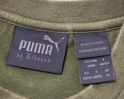 Fenty x Puma by Rihanna Olive Green Oversized Graphic T-Shirt
