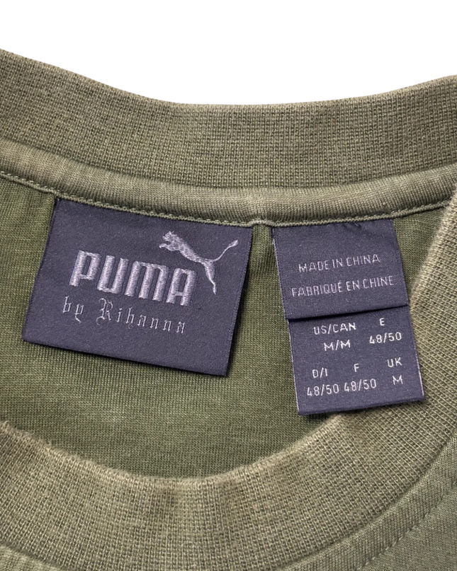 Fenty x Puma by Rihanna Olive Green Oversized Graphic T-Shirt
