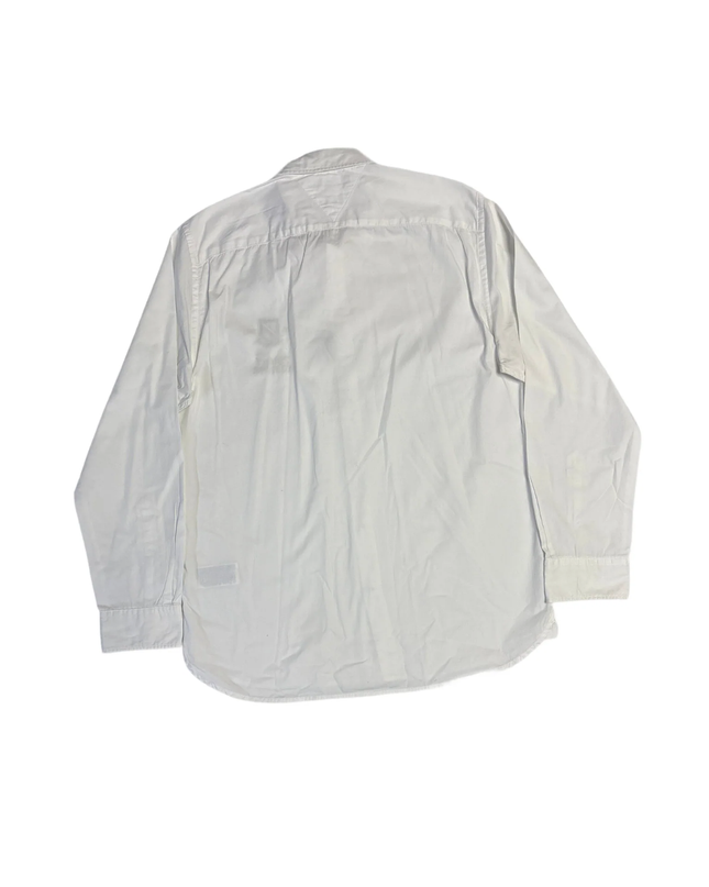 Tommy Hilfiger White Embroidered Crest Long Sleeve Shirt