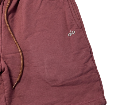 Alo Burgundy Unisex Lounge Shorts