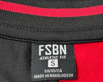 FSBN Red and Black Reckless Graphic Button-Up Baseball Jersey
