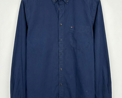 Tommy Hilfiger Navy Blue Long-Sleeve Button-Down Shirt