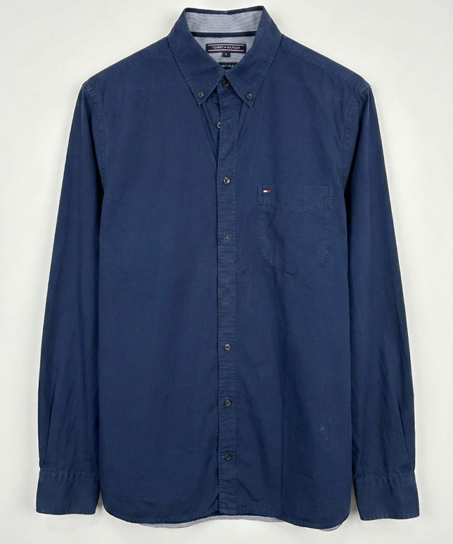 Tommy Hilfiger Navy Blue Long-Sleeve Button-Down Shirt