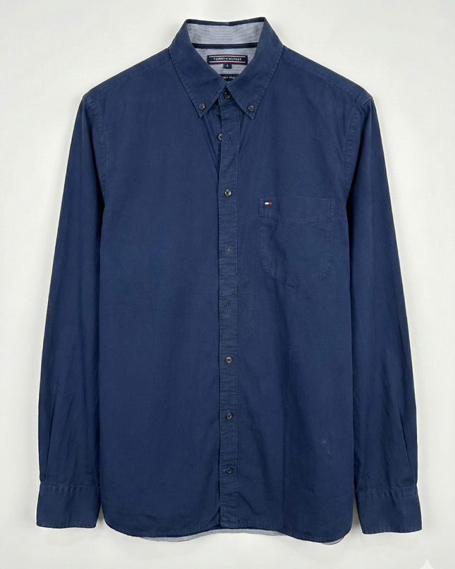 Tommy Hilfiger Navy Blue Long-Sleeve Button-Down Shirt