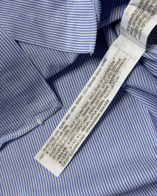 Zara Kids Blue Striped Long Sleeve Button-Down Shirt